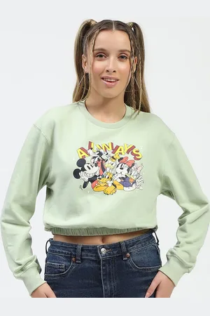 MADAME Women Graphic Printed Round Neck Cotton Pullover Sweatshirt