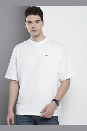 Tommy Hilfiger Men Drop-Shoulder Sleeves Pure Cotton Oversized T-shirt