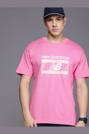 New Balance Printed Drop-Shoulder Sleeves Pure Cotton Relaxed Fit T-shirt