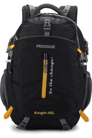 Provogue Unisex Black & Yellow Backpack with Hip Strap & Rain Cover