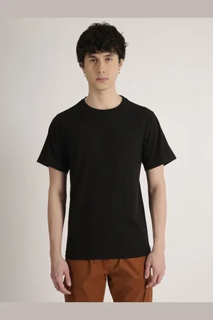 IVOC Men Solid Round Neck Cotton T-shirt