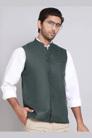 Jompers Men Mandarin Collar Nehru Jacket