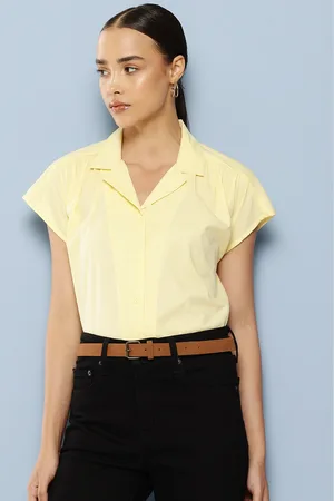 Chemistry Extended Sleeves Pure Cotton Shirt Style Top