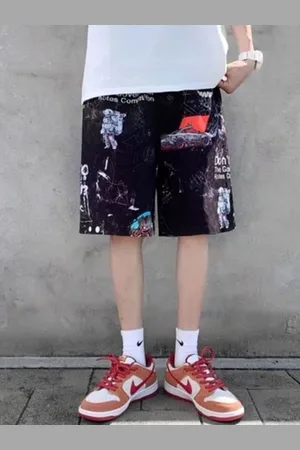 HERE&NOW Men Printed Shorts 3003141-Black