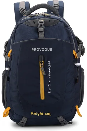 Provogue Unisex Navy Blue Contrast Detail Backpack with Hip Strap