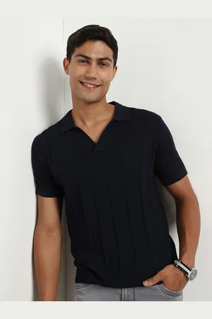 NOBERO Men Polo Textured T-shirts