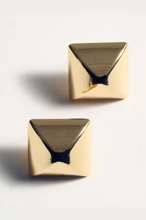 MANGO Square Studs Earrings