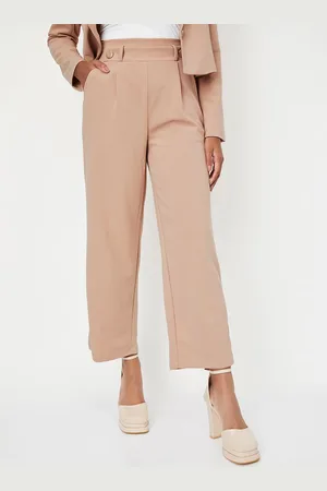 Max Collection X Kalki Women Solid Wide Leg Formal Trousers