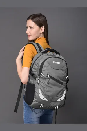 Provogue Unisex Grey PU Backpack with Reflective Strip & Rain Cover