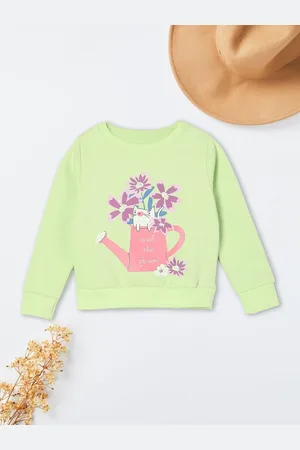 Max Collection Girls Graphic Printed Round Neck Cotton Pullover Sweatshirt