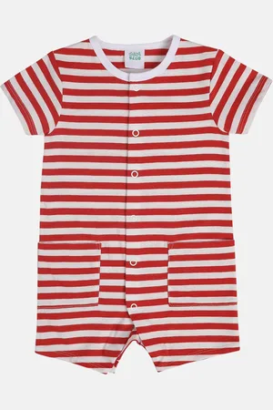 MINI KLUB Infants Boys Striped Pure Cotton Romper