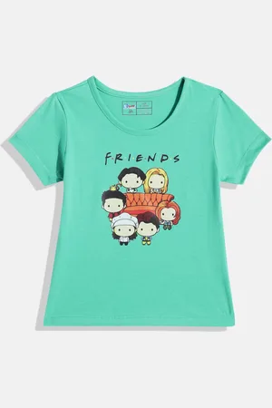 Eteenz Girls Friends Printed Pure Cotton T-shirt