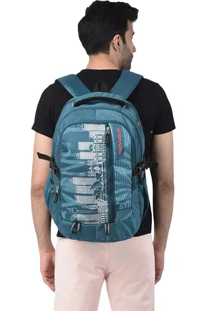 Provogue Unisex Sea Green Brand Logo Backpack with Reflective Strip