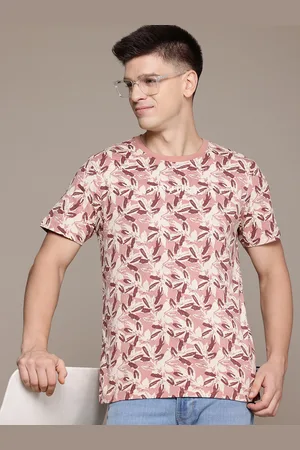 Nautica Men Floral Printed Pure Cotton T-shirt