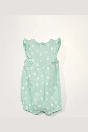KIABI Girls Printed Pure Cotton Rompers