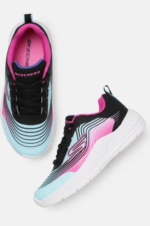 Skechers Girls Microspec Advance Striped Sneakers