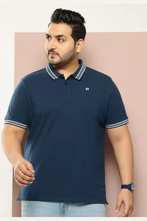 Sztori Men Plus Size Pure Cotton Polo Collar T-shirt