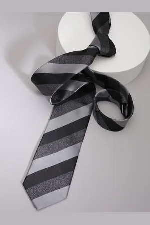 Louis Philippe Men Striped Broad Tie