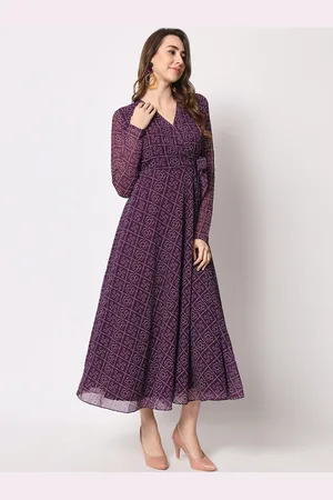 BAESD Women Ethnic Motifs Printed Fit & Flare Maxi Dress