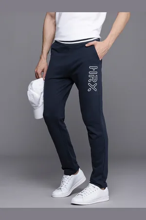 HRX Men Lifestyle Brand Logo Printed Terry Track Pants