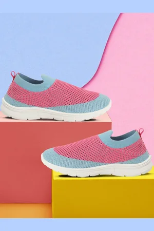 YK Girls Woven Design Slip-On Sneakers