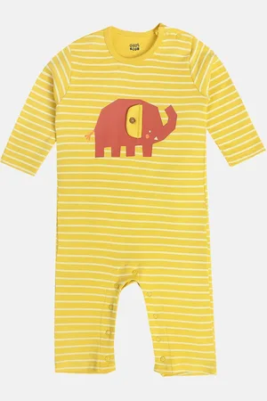 MINI KLUB Infant Boys Striped Cotton Romper