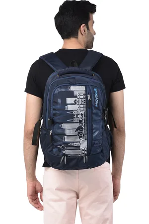 Provogue Unisex Blue & White Graphic Backpack