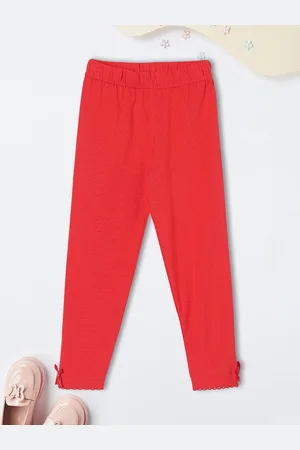Max Collection Girls Solid Mid-Rise Ankle-Length Leggings