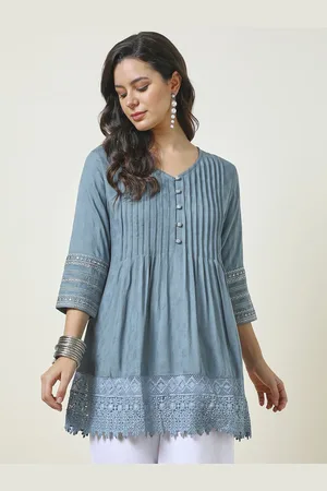 Soch Women Embroidered V-Neck Tunic