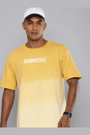 Aeropostale Tie and Dye Ombre Effect Drop-Shoulder Pure Cotton Relaxed Fit T-shirt