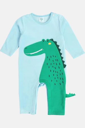 MINI KLUB Infant Boys Graphic Printed Round Neck Romper