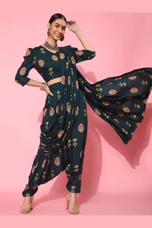 indo street Printed Top With Trouser Co-Ords