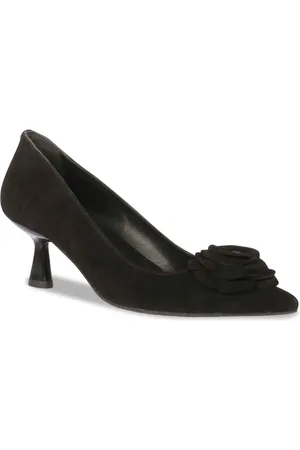 SAINT G. Leather Women Kitten Heels Pumps with Bows