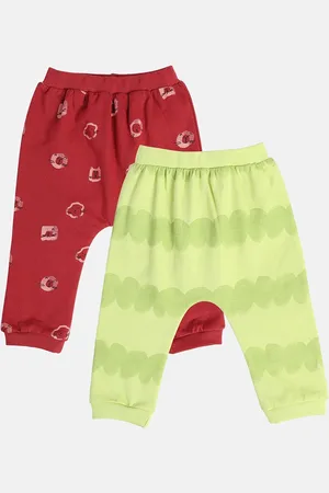 MINI KLUB Infants Girls Printed Pure Cotton Ankle-Length Leggings Pack Of 2