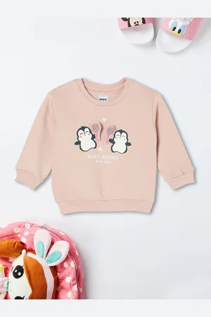 Max Collection Girls Graphic Printed Round Neck Cotton Pullover Sweatshirt