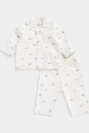 Mothercare Kids Printed Pure Cotton Shirt With Pyjamas