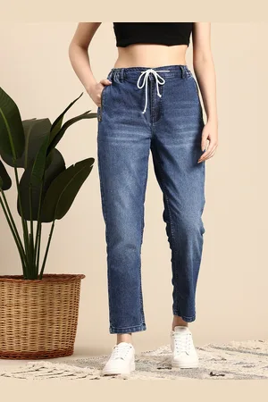 Mast & Harbour Women Boyfriend Fit High-Rise Light Fade Stretchable Jeans