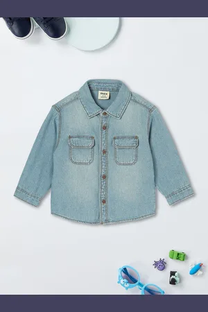 Max Collection Boys Spread Collar Solid Cotton Casual Shirt