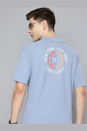 Aeropostale Printed Polo Collar Relaxed FitT-shirt