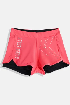 Allen Solly Girls Typography Printed Training Shorts