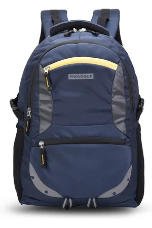 Provogue Unisex Navy Blue Contrast Detail Backpack with Reflective Strip