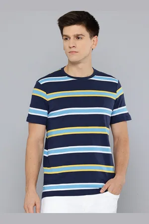 Indian Terrain Men Striped Pure Cotton T-shirt