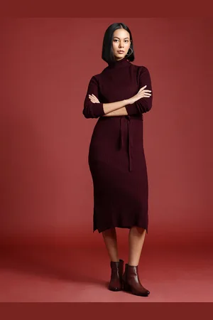 all about you Formal Sheath Midi Dress With a Belt