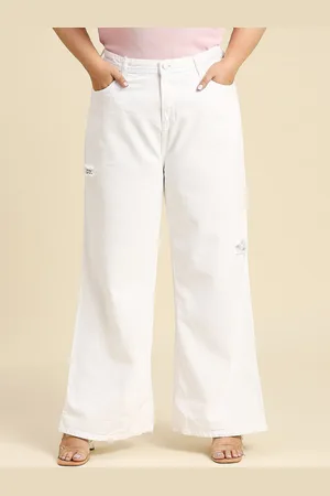 High Star Women Relaxed Fit Slash Knee Jeans