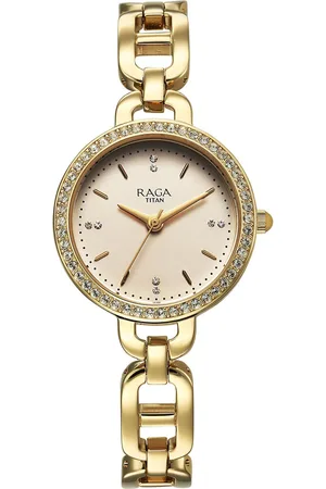 Titan Women Embellished Dial & Stainless Steel Bracelet Analogue Watch 95305YM01