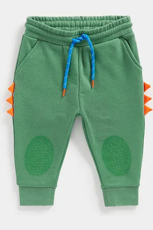 Mothercare Boys Geometric Print Mid-Rise Pure Cotton Joggers With 3-D Applique Detail