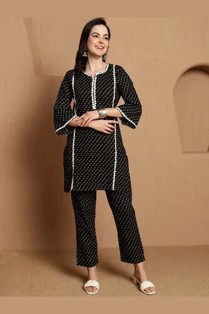 Sangria Printed Pure Cotton Pure Cotton Tunic & Trouser Co-Ord Set