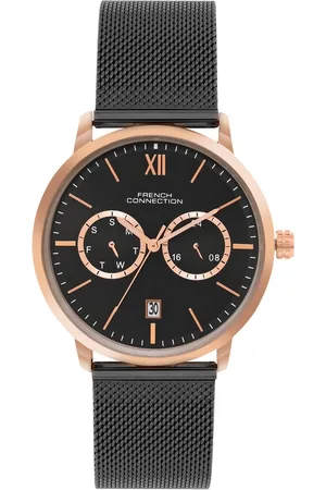 French Connection Men Dial & Stainless Steel Bracelet Style Straps Analogue Watch FCN085BM