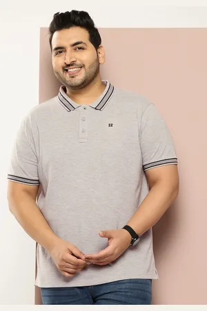 Sztori Men Plus Size Pure Cotton Polo Collar T-shirt