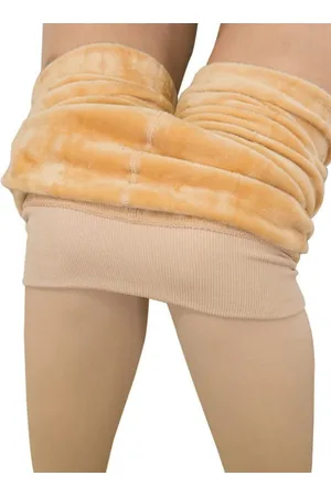 ZeroKaata Women High Waist Fleece Winter Fur Stockings